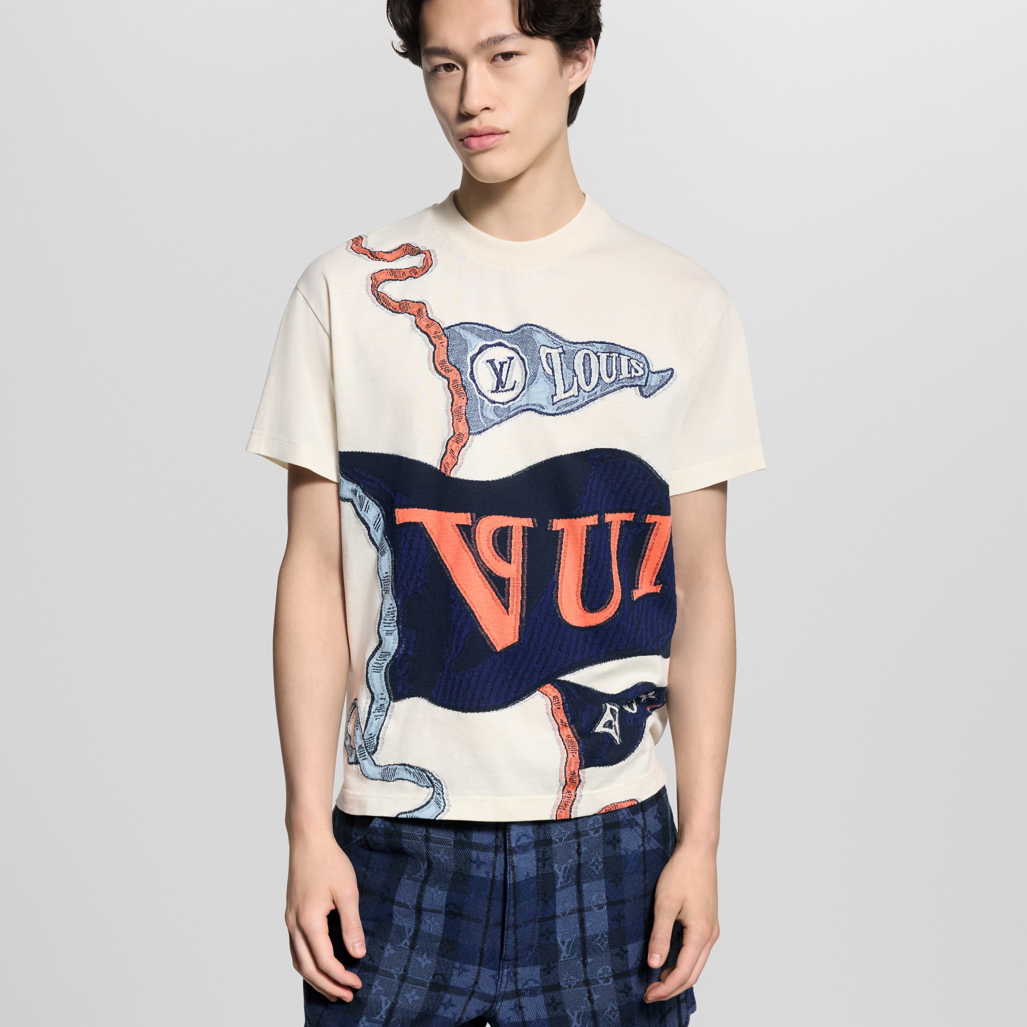 287●LOUIS VUITTON インタルシア 半袖　Tシャツ スタジオロゴ Intarsia Graphic T-Shirt - Ready-to-Wear | LOUIS VUITTON